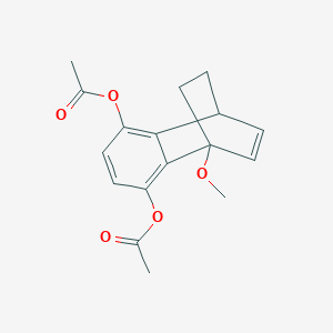 molecular formula C17H18O5 B420263 6-(Acetyloxy)-1-methoxytricyclo[6.2.2.0~2,7~]dodeca-2,4,6,9-tetraen-3-yl acetate 