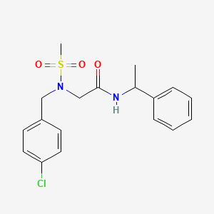 N~2~-(4-chlorobenzyl)-N~2~-(methylsulfonyl)-N~1~-(1-phenylethyl)glycinamide