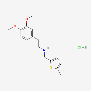 2-(3,4-dimethoxyphenyl)-N-[(5-methylthiophen-2-yl)methyl]ethanamine;hydrochloride