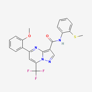 5-(2-methoxyphenyl)-N-[2-(methylthio)phenyl]-7-(trifluoromethyl)pyrazolo[1,5-a]pyrimidine-3-carboxamide