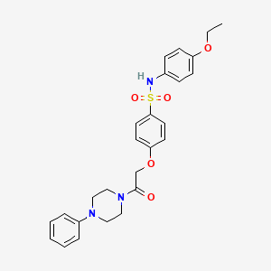 N-(4-ethoxyphenyl)-4-[2-oxo-2-(4-phenylpiperazin-1-yl)ethoxy]benzenesulfonamide