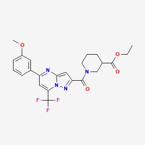 ethyl 1-{[5-(3-methoxyphenyl)-7-(trifluoromethyl)pyrazolo[1,5-a]pyrimidin-2-yl]carbonyl}-3-piperidinecarboxylate