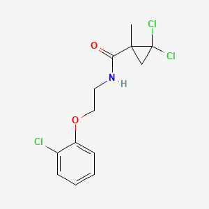 molecular formula C13H14Cl3NO2 B4202677 2,2-dichloro-N-[2-(2-chlorophenoxy)ethyl]-1-methylcyclopropanecarboxamide 