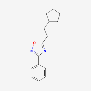 molecular formula C15H18N2O B4202682 5-(2-cyclopentylethyl)-3-phenyl-1,2,4-oxadiazole 