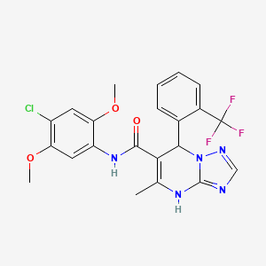 N-(4-chloro-2,5-dimethoxyphenyl)-5-methyl-7-[2-(trifluoromethyl)phenyl]-4,7-dihydro[1,2,4]triazolo[1,5-a]pyrimidine-6-carboxamide