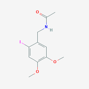 N-[(2-iodo-4,5-dimethoxyphenyl)methyl]acetamide