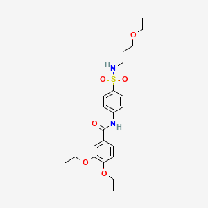 3,4-diethoxy-N-(4-{[(3-ethoxypropyl)amino]sulfonyl}phenyl)benzamide