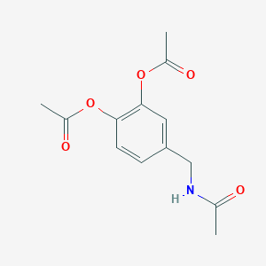 molecular formula C13H15NO5 B420272 4-[(Acetylamino)methyl]-2-(acetyloxy)phenyl acetate 