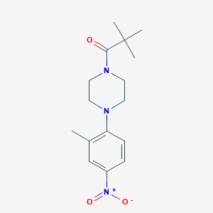 1-(2,2-dimethylpropanoyl)-4-(2-methyl-4-nitrophenyl)piperazine