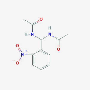 molecular formula C11H13N3O4 B420274 N-[acetamido-(2-nitrophenyl)methyl]acetamide CAS No. 92722-13-9