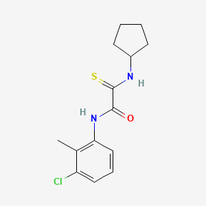 N-(3-chloro-2-methylphenyl)-2-(cyclopentylamino)-2-thioxoacetamide