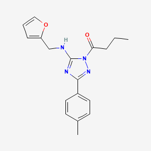 1-butyryl-N-(2-furylmethyl)-3-(4-methylphenyl)-1H-1,2,4-triazol-5-amine