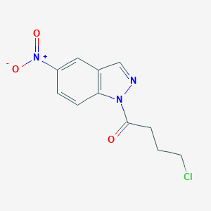 molecular formula C11H10ClN3O3 B420275 1-(4-chlorobutanoyl)-5-nitro-1H-indazole 