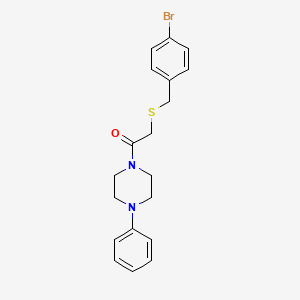 1-{[(4-bromobenzyl)thio]acetyl}-4-phenylpiperazine