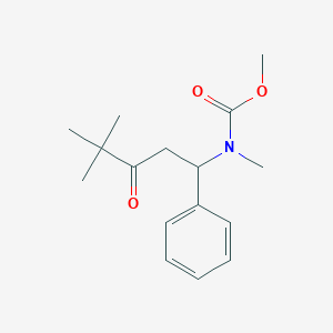 molecular formula C16H23NO3 B420280 Methyl 4,4-dimethyl-3-oxo-1-phenylpentyl(methyl)carbamate 