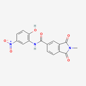 N-(2-hydroxy-5-nitrophenyl)-2-methyl-1,3-dioxo-5-isoindolinecarboxamide