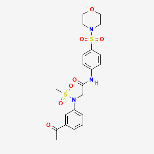 molecular formula C21H25N3O7S2 B4202823 N~2~-(3-acetylphenyl)-N~2~-(methylsulfonyl)-N~1~-[4-(4-morpholinylsulfonyl)phenyl]glycinamide 