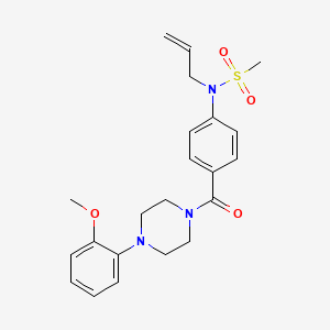 molecular formula C22H27N3O4S B4202831 N-allyl-N-(4-{[4-(2-methoxyphenyl)-1-piperazinyl]carbonyl}phenyl)methanesulfonamide 