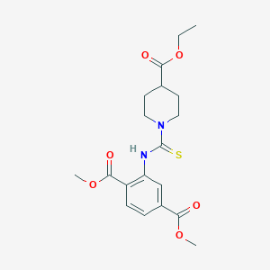 dimethyl 2-({[4-(ethoxycarbonyl)-1-piperidinyl]carbonothioyl}amino)terephthalate