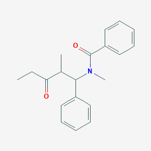 molecular formula C20H23NO2 B420284 N-methyl-N-(2-methyl-3-oxo-1-phenylpentyl)benzamide 