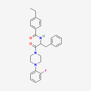 N-{1-benzyl-2-[4-(2-fluorophenyl)-1-piperazinyl]-2-oxoethyl}-4-ethylbenzamide