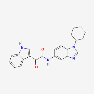 N-(1-CYCLOHEXYL-1H-13-BENZODIAZOL-5-YL)-2-(1H-INDOL-3-YL)-2-OXOACETAMIDE