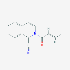 molecular formula C14H12N2O B420285 2-(2-Butenoyl)-1,2-dihydro-1-isoquinolinecarbonitrile 