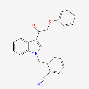 molecular formula C24H18N2O2 B4202850 2-{[3-(phenoxyacetyl)-1H-indol-1-yl]methyl}benzonitrile 