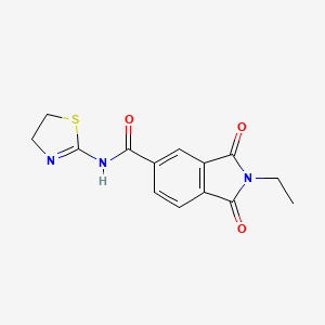 molecular formula C14H13N3O3S B4202860 N-(4,5-dihydro-1,3-thiazol-2-yl)-2-ethyl-1,3-dioxo-5-isoindolinecarboxamide 