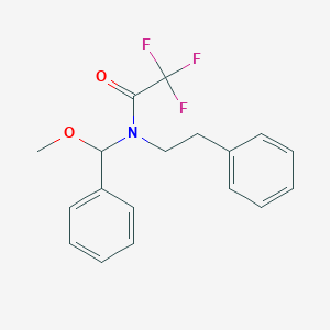molecular formula C18H18F3NO2 B420287 2,2,2-trifluoro-N-[methoxy(phenyl)methyl]-N-(2-phenylethyl)acetamide 