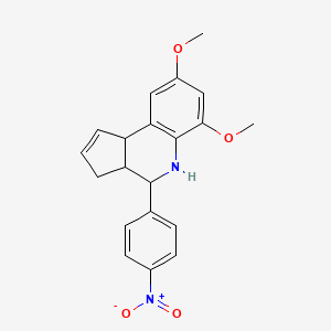 molecular formula C20H20N2O4 B4202871 6,8-dimethoxy-4-(4-nitrophenyl)-3a,4,5,9b-tetrahydro-3H-cyclopenta[c]quinoline 