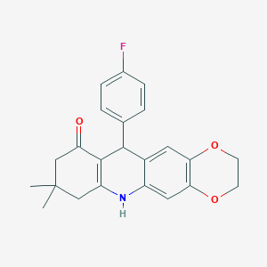 11-(4-fluorophenyl)-8,8-dimethyl-2,3,7,8,9,11-hexahydro[1,4]dioxino[2,3-b]acridin-10(6H)-one