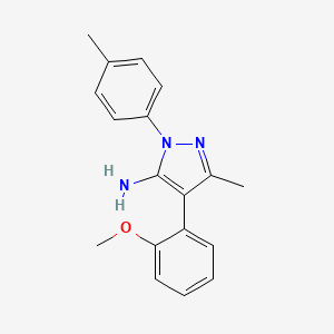 molecular formula C18H19N3O B4202885 4-(2-methoxyphenyl)-3-methyl-1-(4-methylphenyl)-1H-pyrazol-5-amine 