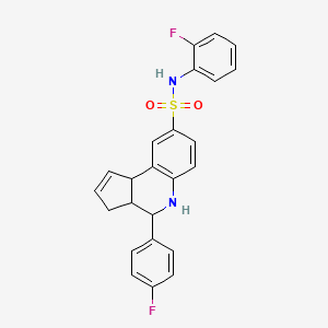 molecular formula C24H20F2N2O2S B4202892 N-(2-fluorophenyl)-4-(4-fluorophenyl)-3a,4,5,9b-tetrahydro-3H-cyclopenta[c]quinoline-8-sulfonamide 