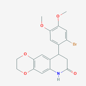 9-(2-bromo-4,5-dimethoxyphenyl)-2,3,8,9-tetrahydro[1,4]dioxino[2,3-g]quinolin-7(6H)-one