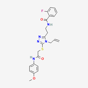 N-{2-[4-allyl-5-({2-[(4-methoxyphenyl)amino]-2-oxoethyl}thio)-4H-1,2,4-triazol-3-yl]ethyl}-2-fluorobenzamide