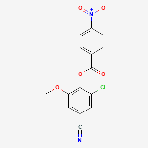 2-chloro-4-cyano-6-methoxyphenyl 4-nitrobenzoate