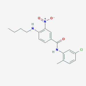 molecular formula C18H20ClN3O3 B4202916 4-(butylamino)-N-(5-chloro-2-methylphenyl)-3-nitrobenzamide 