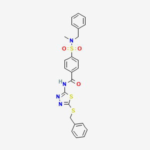 4-{[benzyl(methyl)amino]sulfonyl}-N-[5-(benzylthio)-1,3,4-thiadiazol-2-yl]benzamide