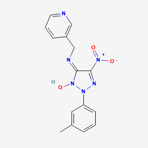 2-(3-methylphenyl)-5-nitro-N-(3-pyridinylmethyl)-2H-1,2,3-triazol-4-amine 3-oxide