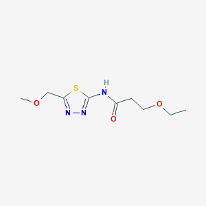 molecular formula C9H15N3O3S B4202947 3-ethoxy-N-[5-(methoxymethyl)-1,3,4-thiadiazol-2-yl]propanamide 