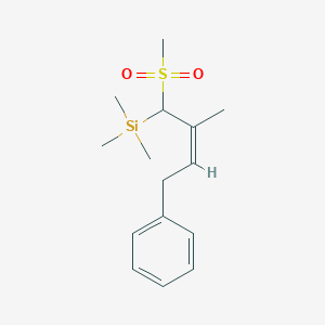 molecular formula C15H24O2SSi B420298 Trimethyl[2-methyl-1-(methylsulfonyl)-4-phenyl-2-butenyl]silane 