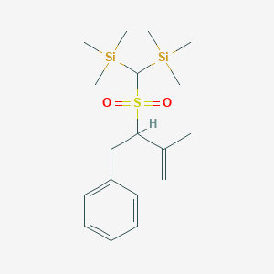 molecular formula C18H32O2SSi2 B420301 [[(1-Benzyl-2-methyl-2-propenyl)sulfonyl](trimethylsilyl)methyl](trimethyl)silane 
