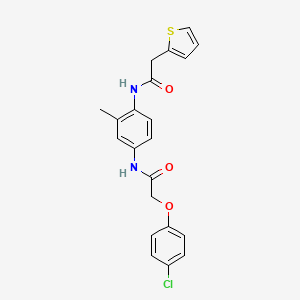 2-(4-chlorophenoxy)-N-{3-methyl-4-[(2-thienylacetyl)amino]phenyl}acetamide