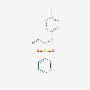 molecular formula C17H18O2S2 B420303 4-Methylphenyl 1-[(4-methylphenyl)sulfanyl]-2-propenyl sulfone 
