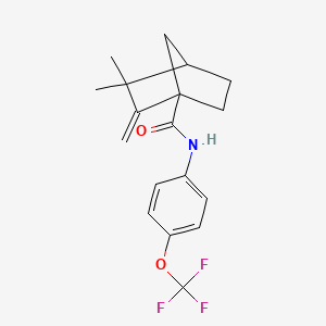 3,3-dimethyl-2-methylene-N-[4-(trifluoromethoxy)phenyl]bicyclo[2.2.1]heptane-1-carboxamide