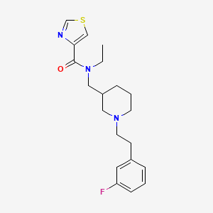 molecular formula C20H26FN3OS B4203041 N-ethyl-N-({1-[2-(3-fluorophenyl)ethyl]-3-piperidinyl}methyl)-1,3-thiazole-4-carboxamide 