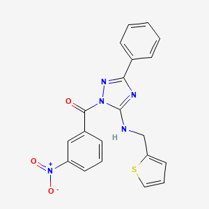 1-(3-nitrobenzoyl)-3-phenyl-N-(2-thienylmethyl)-1H-1,2,4-triazol-5-amine