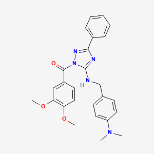 1-(3,4-dimethoxybenzoyl)-N-[4-(dimethylamino)benzyl]-3-phenyl-1H-1,2,4-triazol-5-amine