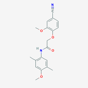 2-(4-cyano-2-methoxyphenoxy)-N-(4-methoxy-2,5-dimethylphenyl)acetamide